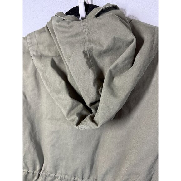 Thread & Supply Women Hooded Jacket Small Aztec Southwest Utility Olive Green - Picture 8 of 13
